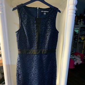 SALE ❗️❗️❗️Karl Lagerfeld Lace Blue/ Black Dress Size 6
